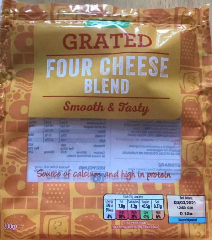 Fotografie - Grated Four Cheese Blend Asda