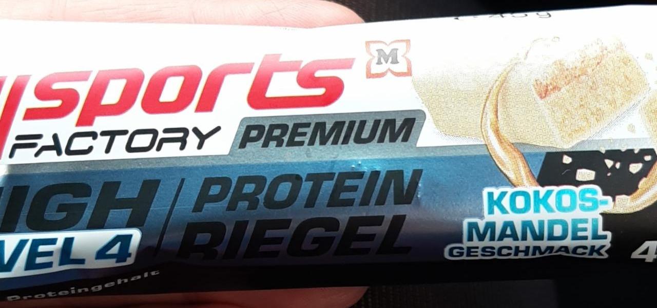 Fotografie - Premium Protein Riegel Kokos Mandel Sports Factory
