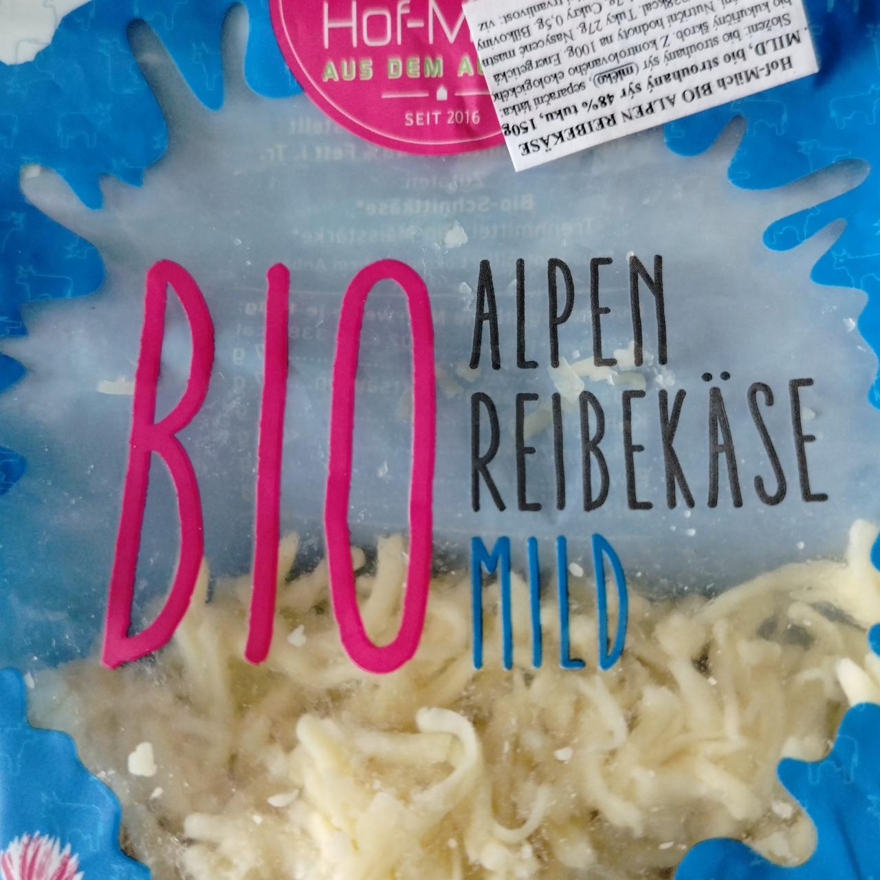Fotografie - Bio alpen reibekäse mild Hof-Milch
