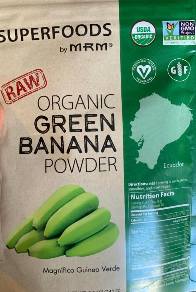 Fotografie - Raw Organic Green Banana Powder MRM