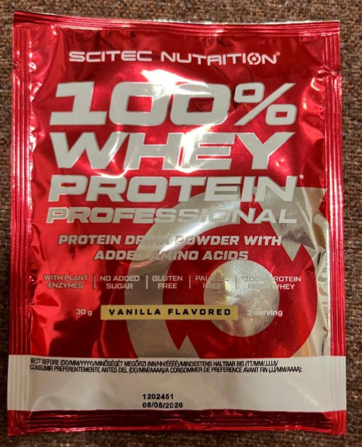 Fotografie - 100% Whey Protein Professional Vanilla Flavored Scitec Nutrition