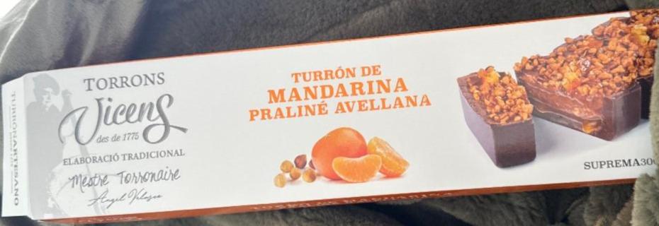 Fotografie - Turrón de mandarina praliné de avellana Torrons Vicens