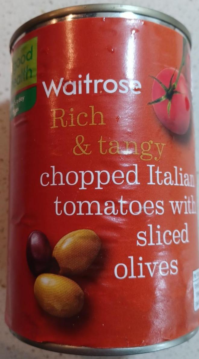 Fotografie - Rich & tangy chopped Italian tomatoes with sliced olives Waitrose 