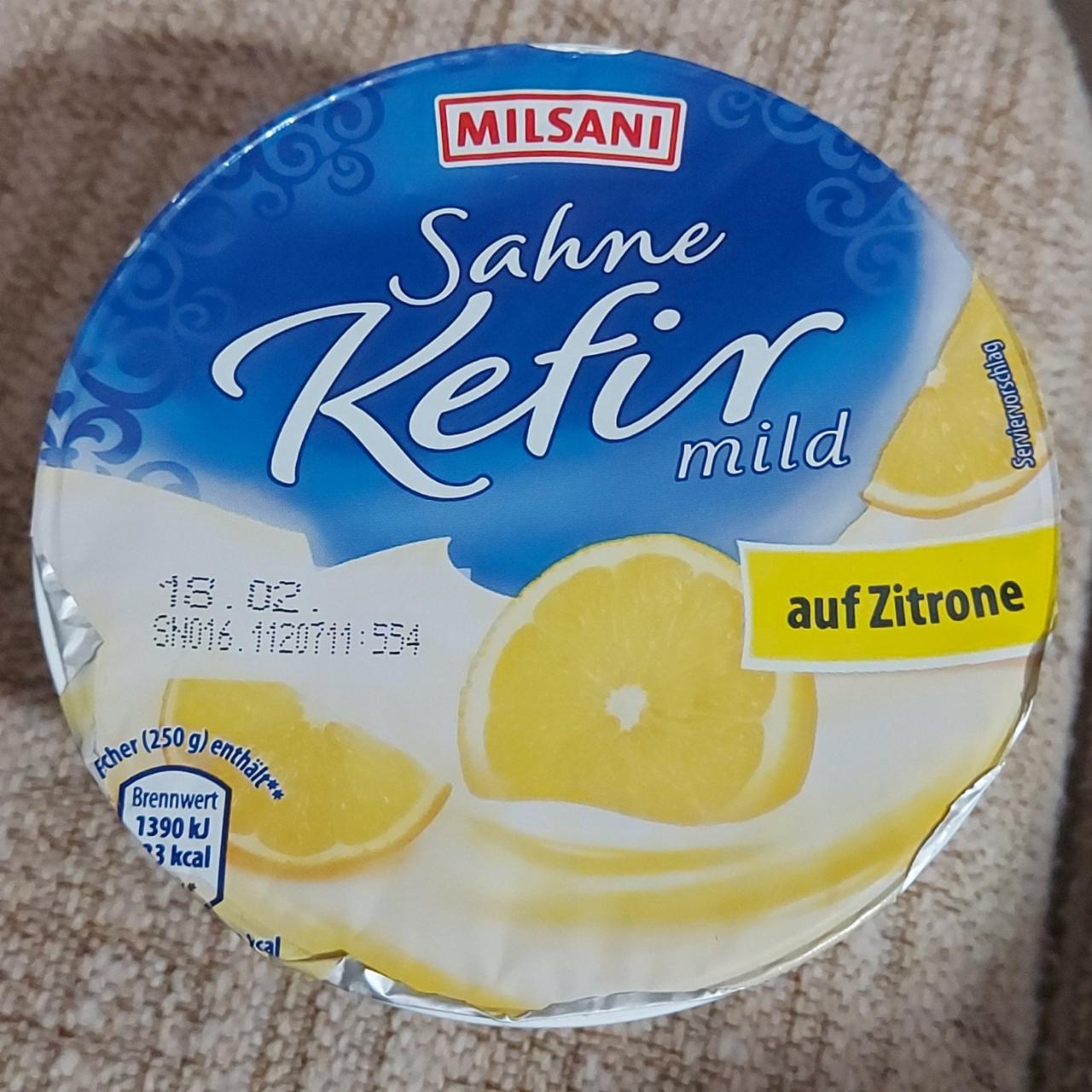 Fotografie - Sahne Kefir mild auf Zitrone Milsani