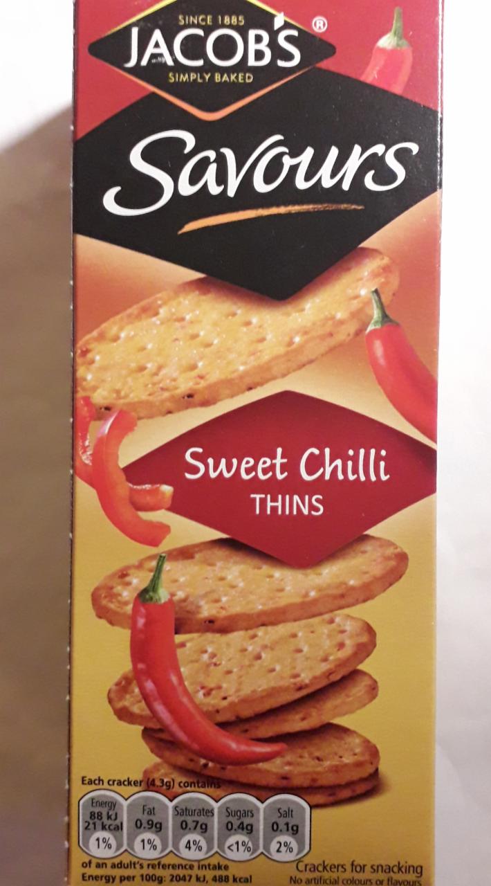 Fotografie - Savours Sweet Chilli Thins Jacobs