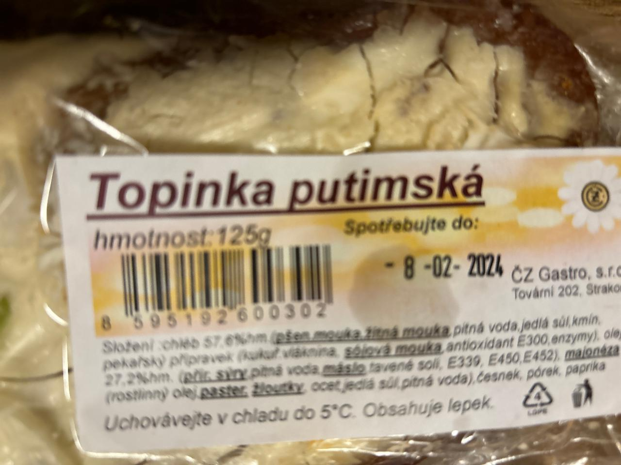 Fotografie - topinka putimská Gastro