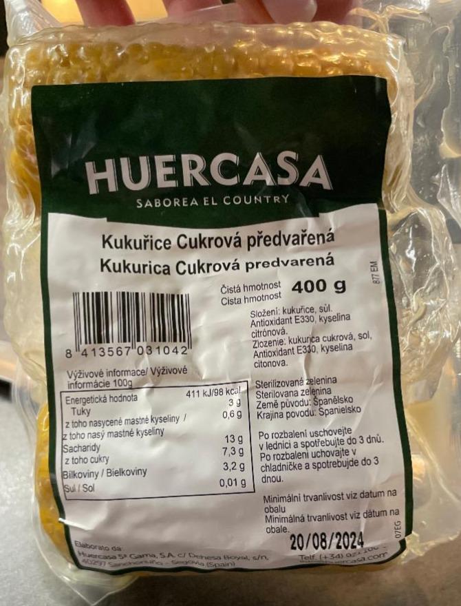 Fotografie - Kukuřice cukrová předvařená HuerCasa