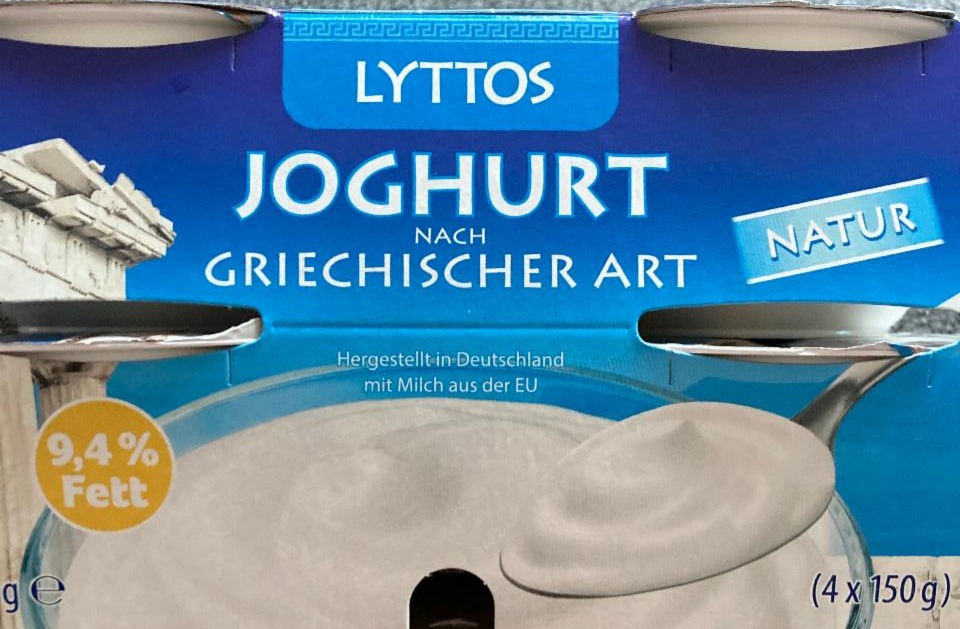 Fotografie - Joghurt nach Griechischer Art 9,4% Fett Lyttos