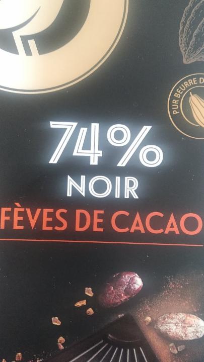 Fotografie - chocolat noir 74% aux éclat de cacao caramélisées