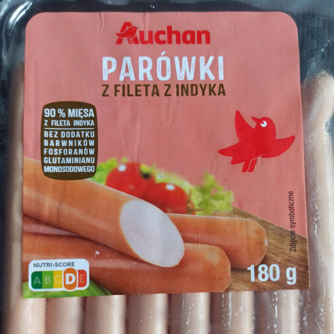 Fotografie - Parówki z fileta z indyka Auchan