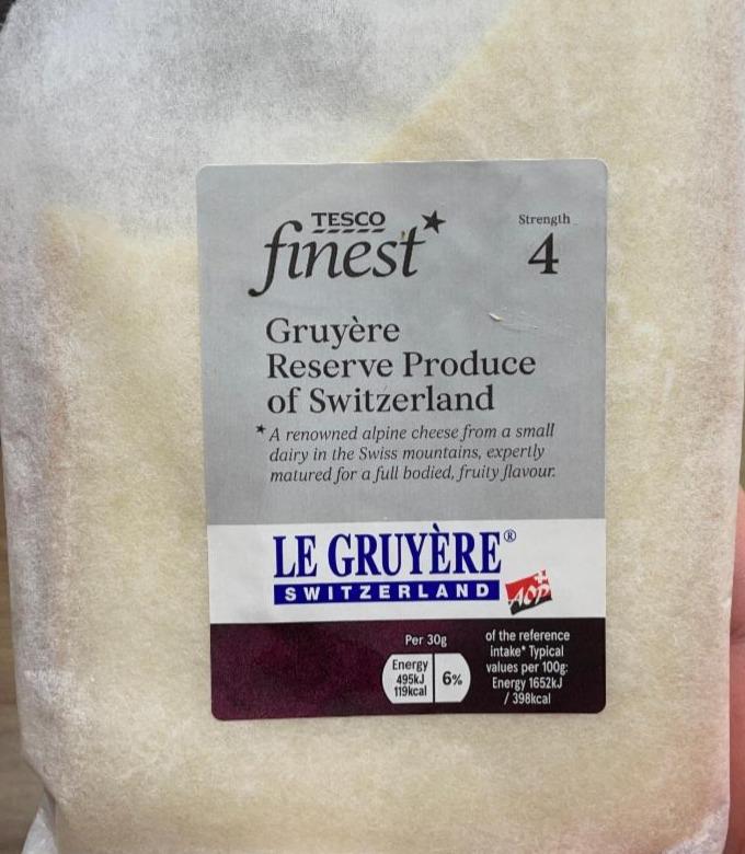 Fotografie - Gruyère Reserve Produce of Switzerland Tesco finest