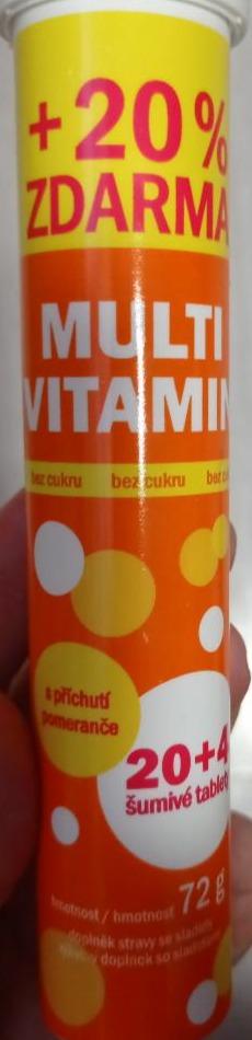 Fotografie - Multivitamín šumivé tablety bez cukru pomeranč Vitar