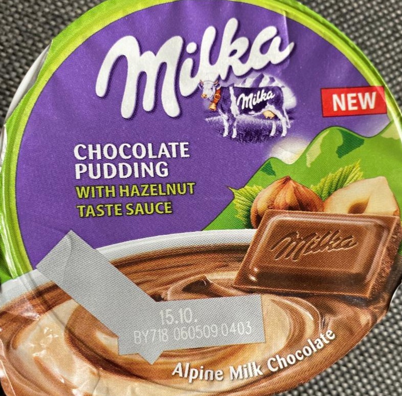 Fotografie - čokoládový pudink s lískovým ořechem Milka