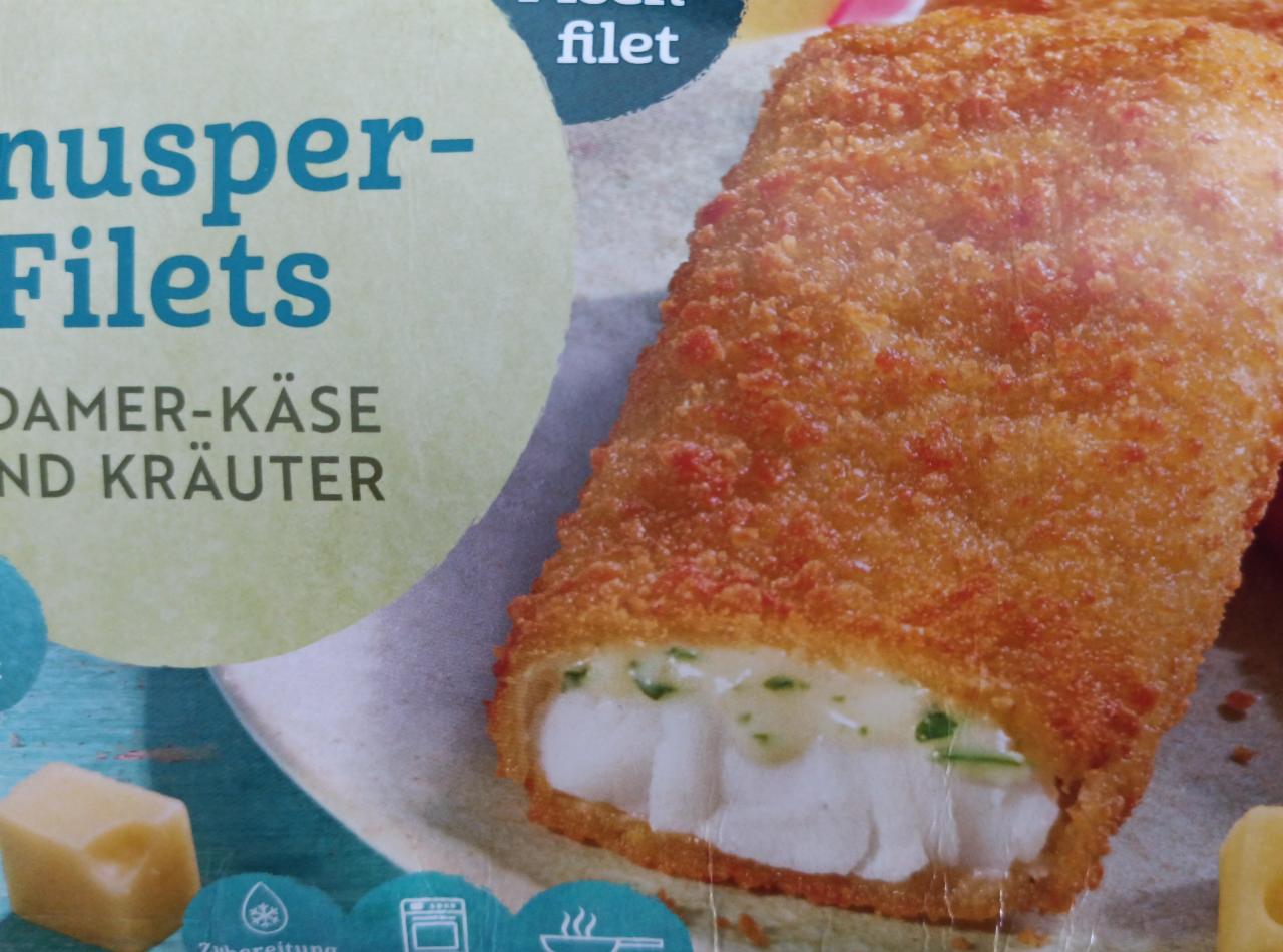 Fotografie - Knusper-Filets Edamer-Käse und Käuter