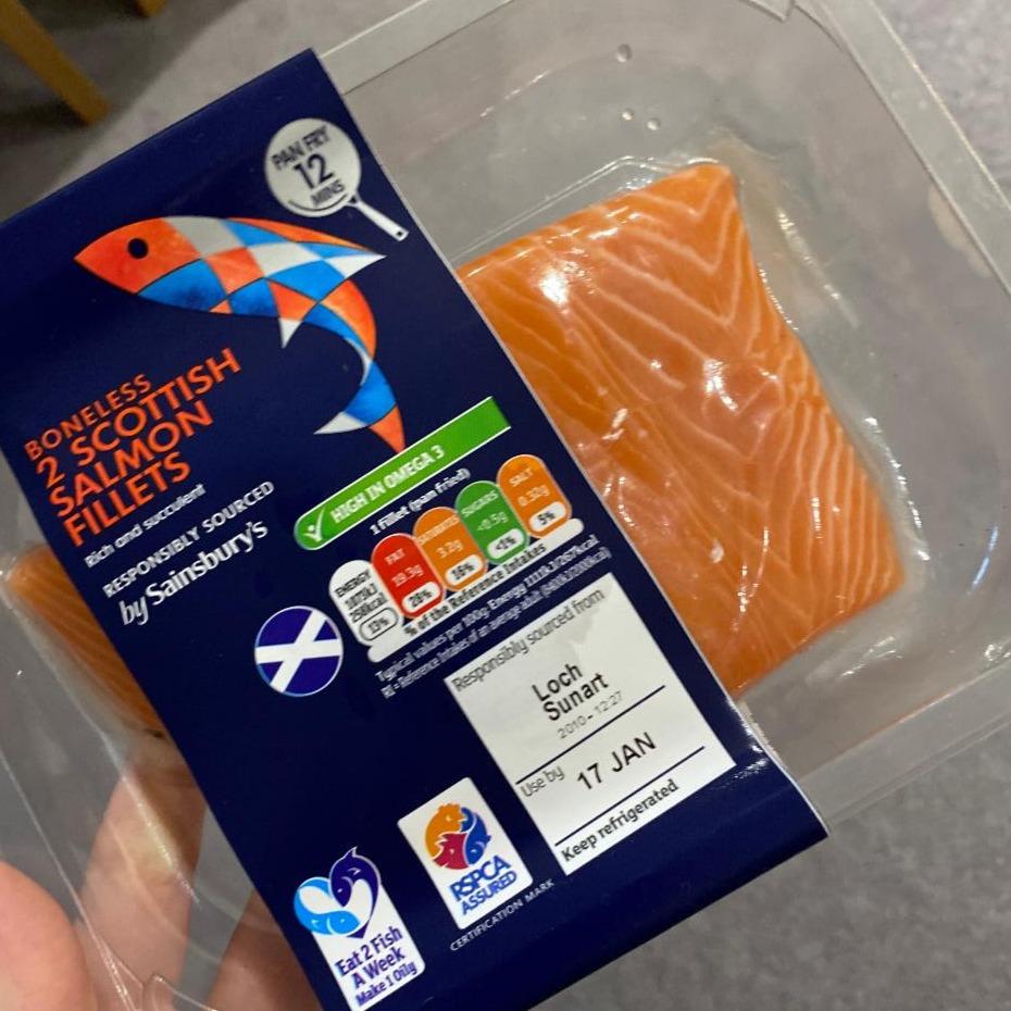 Fotografie - Boneless 2 Scottish Salmon Fillets by Sainsbury's