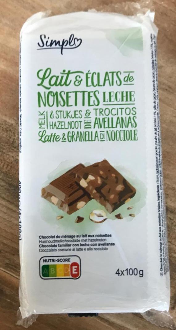 Fotografie - Chocolat de Ménage au Lait aux Noisettes Simpl