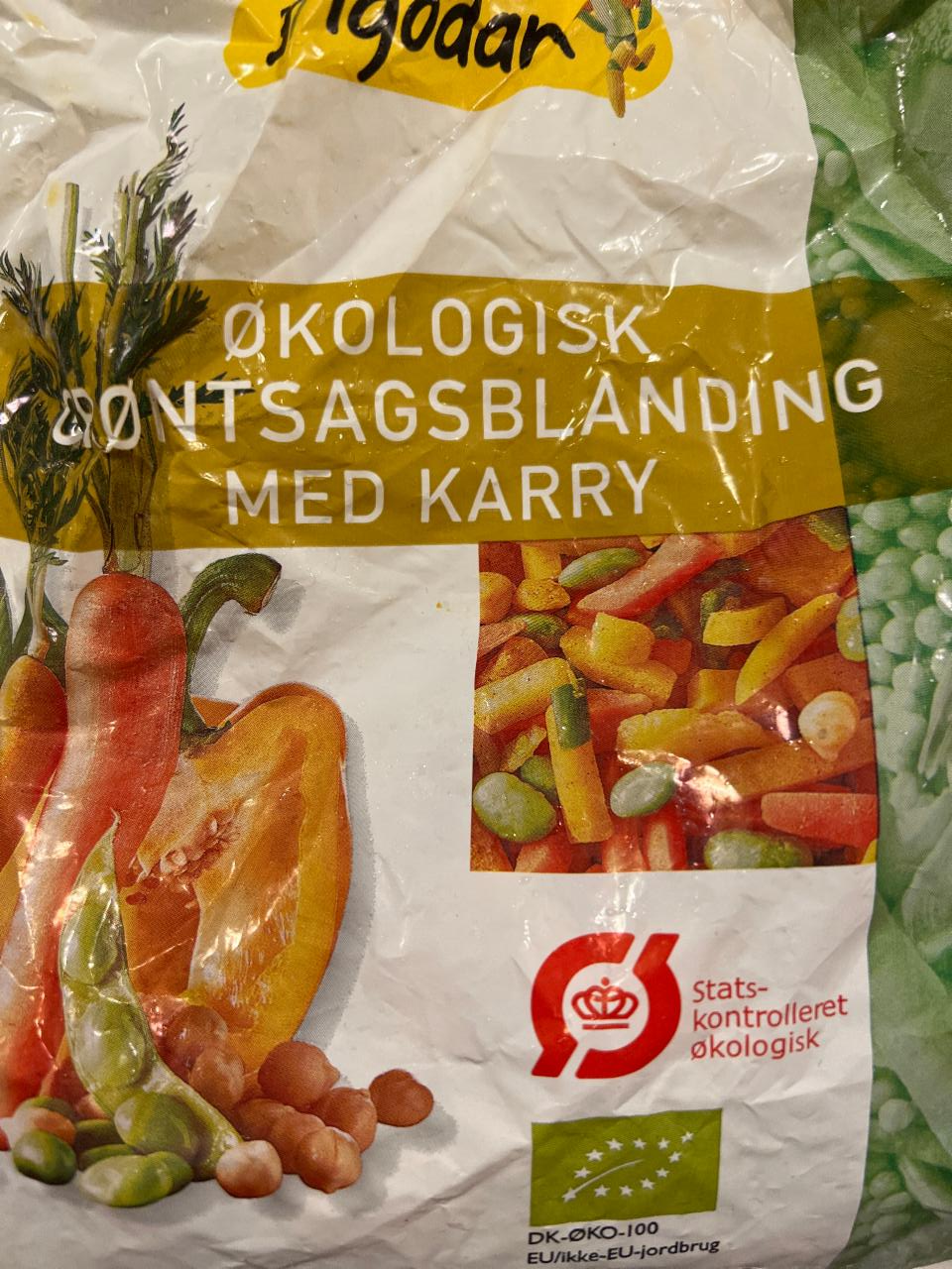 Fotografie - Økologisk Grøntsagsblanding med karry Frigodan
