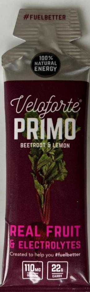 Fotografie - Veloforte Primo beetroot&lemon real fruit electrolytes