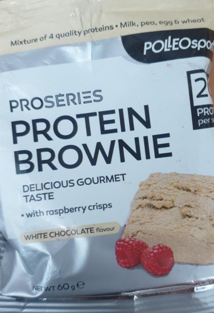 Fotografie - Proseries Protein Brownie with raspberry chips PolleoSport