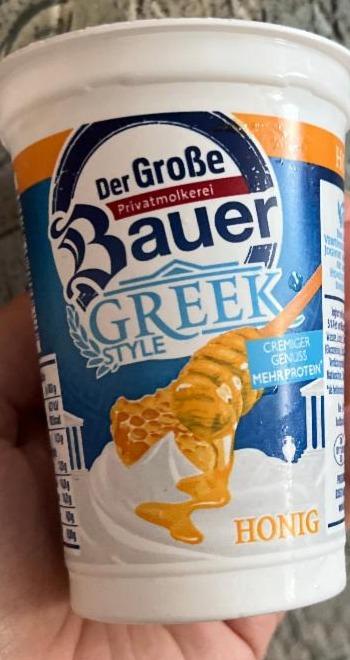 Fotografie - jogurt Bauer Greekstyle Honig