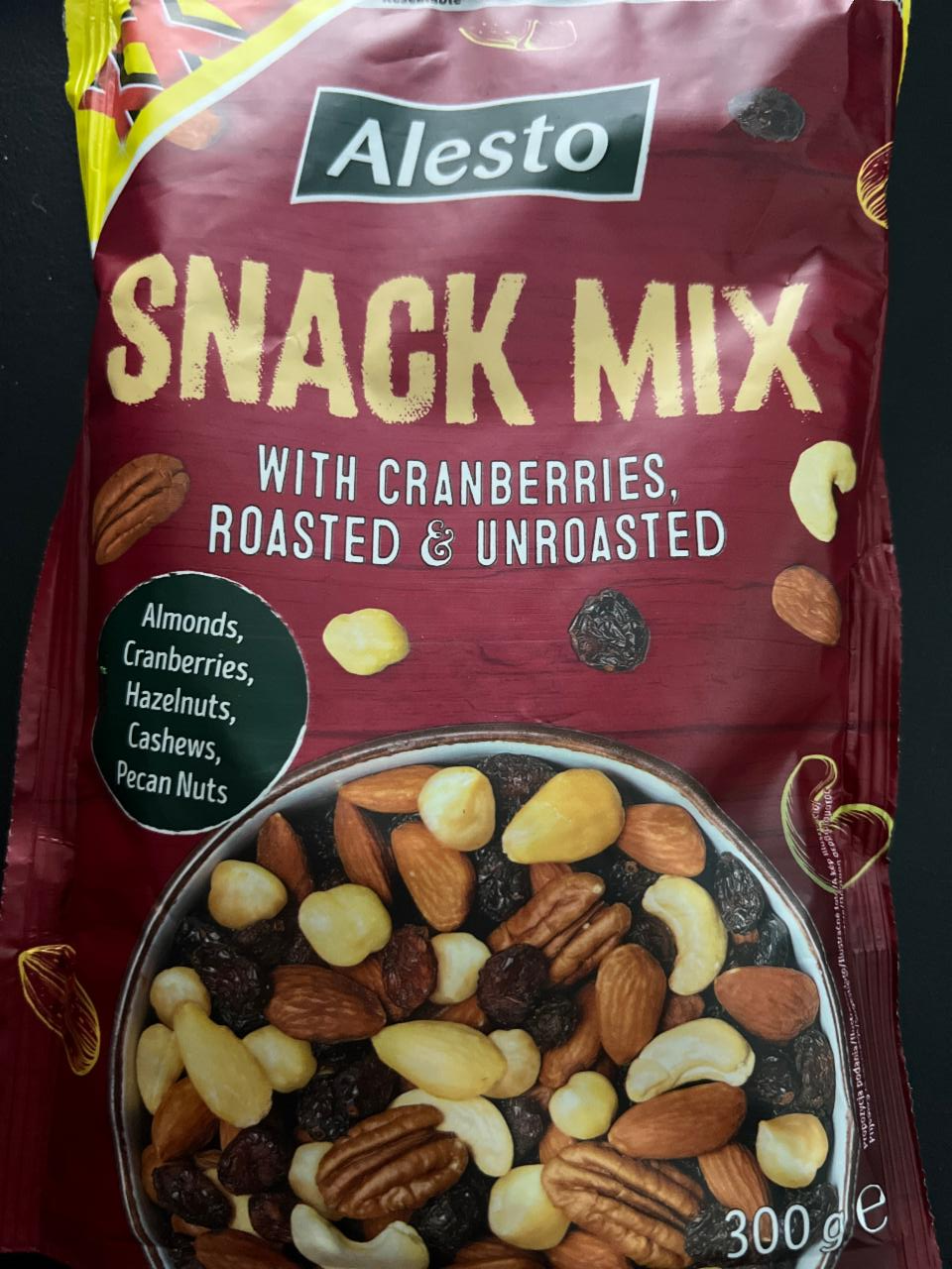 Fotografie - Snack mix with cranberries roasted & unroasted Alesto