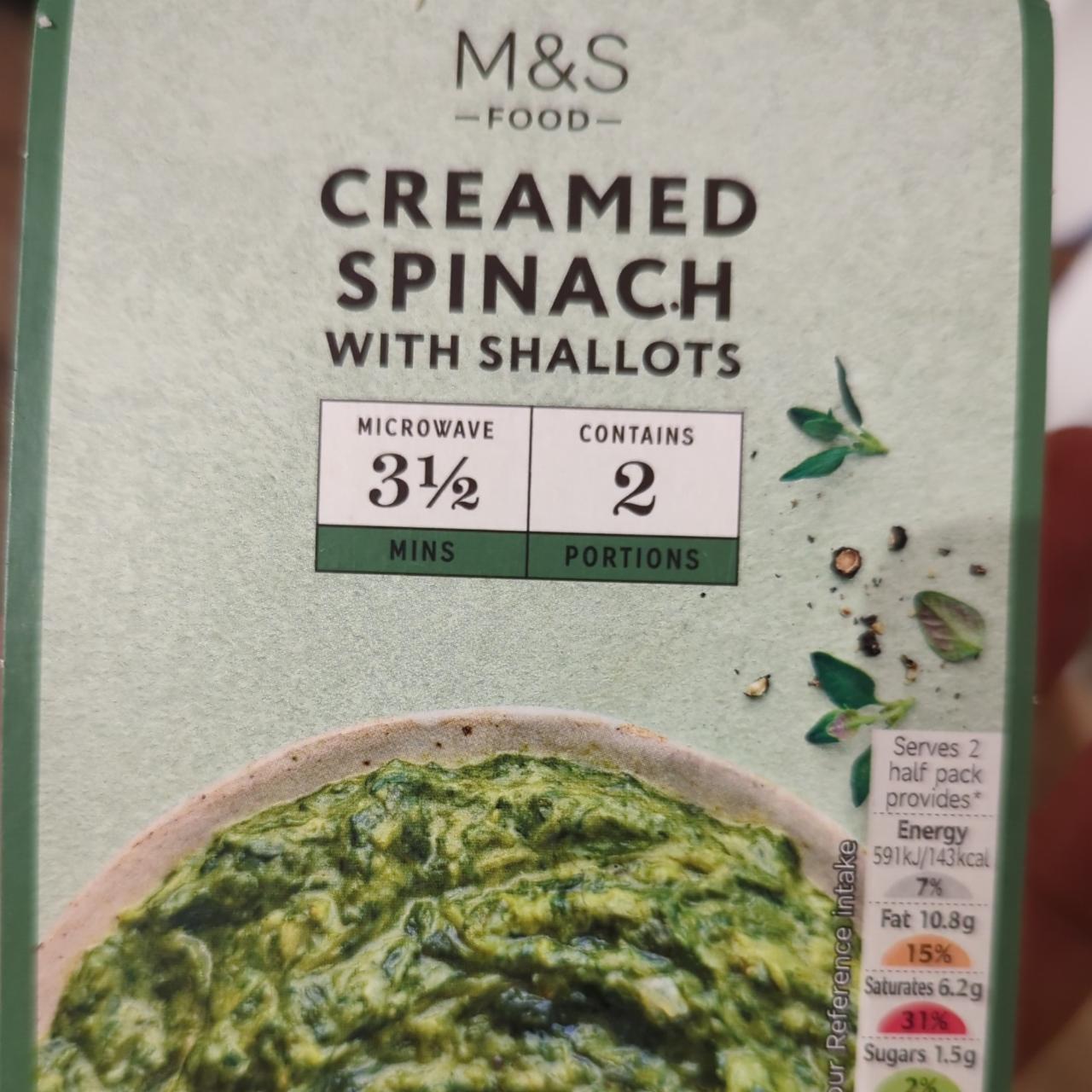 Fotografie - Creamed spinach M&S Food