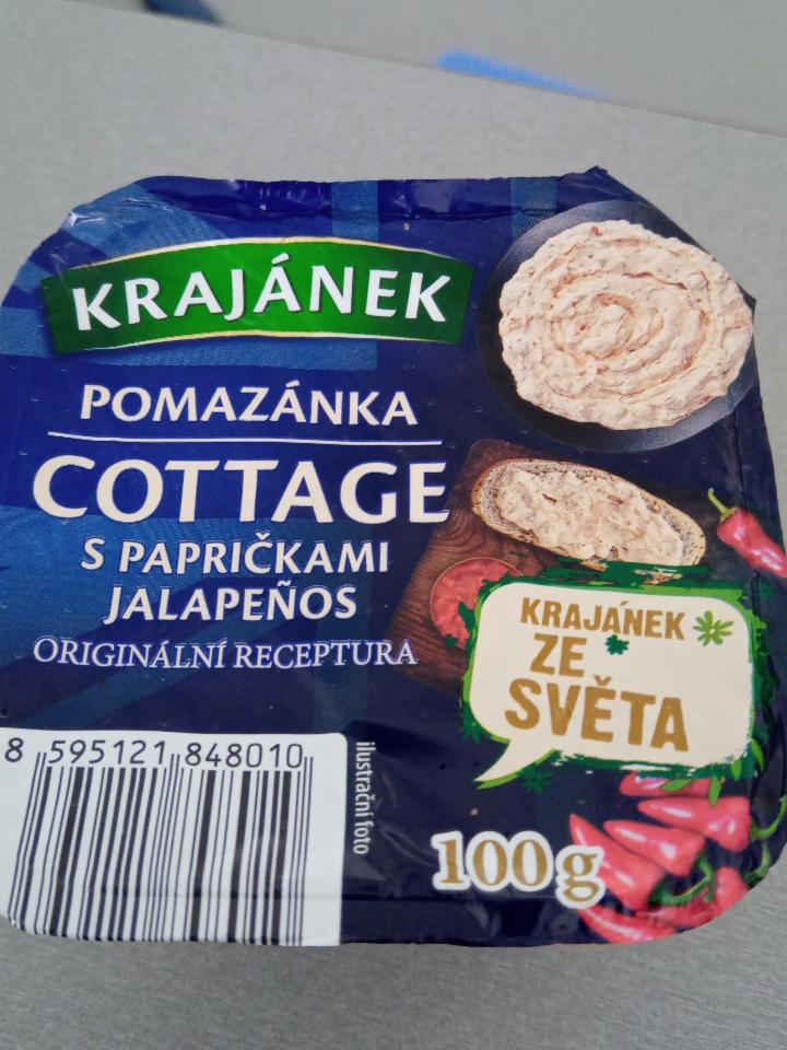 Fotografie - Pomazánka cottage s papričkami jalapenos Krajánek