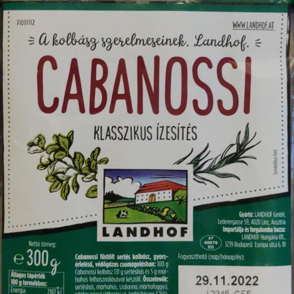 Fotografie - Cabanossi klasszikus ízesítés Landhof