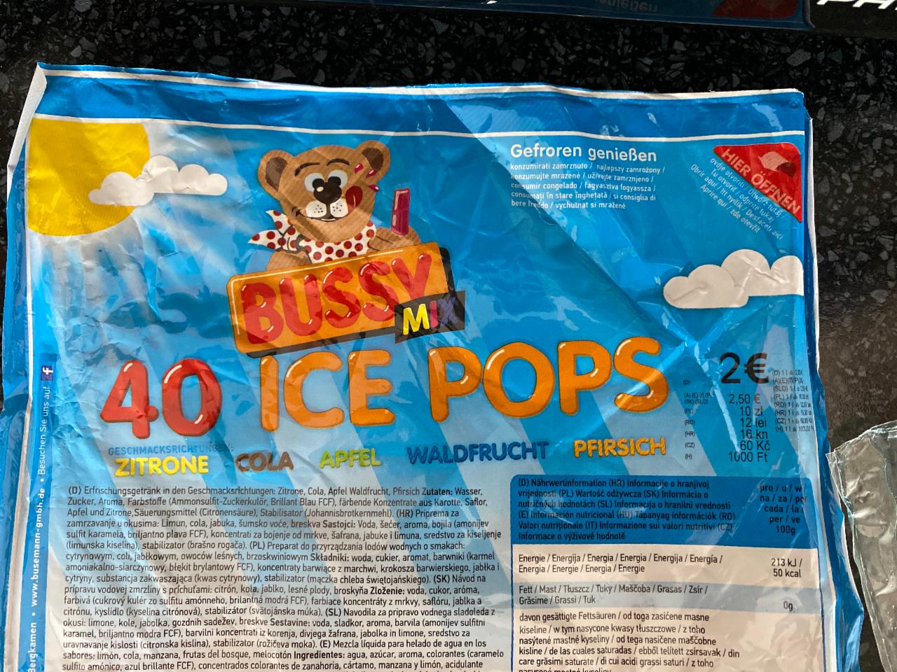 Fotografie - Mix 40 Ice Pops Bussy