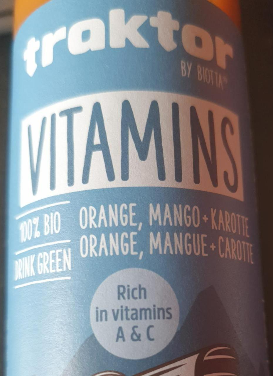 Fotografie - Vitamins Orange Mango Karotte Traktor Biotta