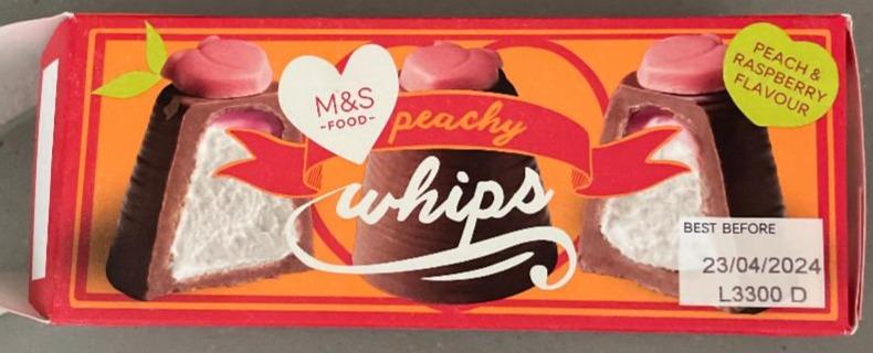 Fotografie - Peachy Whips Peach & Raspberry Flavour M&S Food