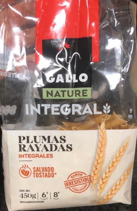 Fotografie - Pasta Integral Plumas Rayadas Gallo Nature
