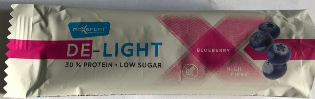 Fotografie - De-light 30% protein low sugar Blueberry MaxSport
