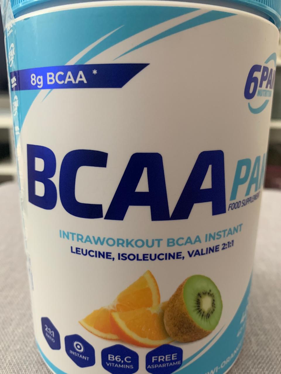 Fotografie - BCAA pomeranč kiwi 6pak Nutrition
