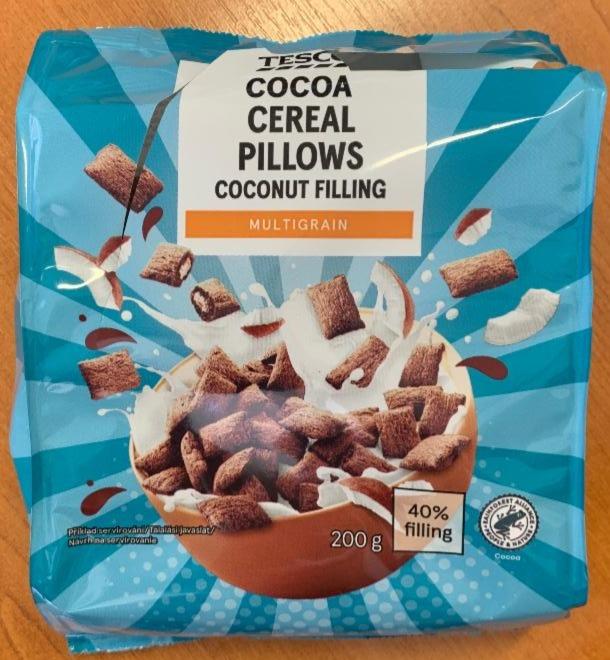 Fotografie - Cocoa Cereal Pillows Coconut Filling Tesco