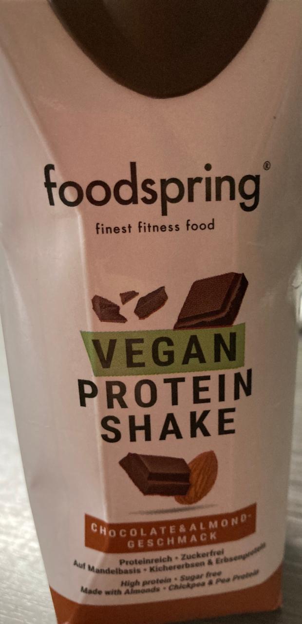 Fotografie - Vegan Protein Shake Chocolate & Almond Geschmack Foodspring