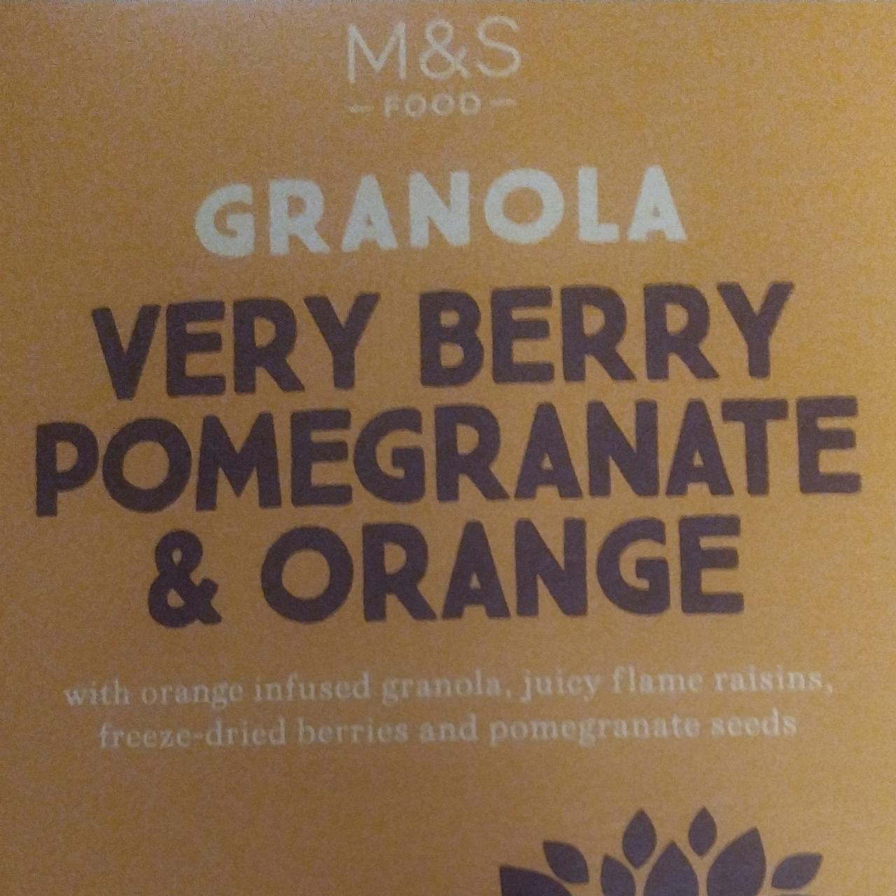 Fotografie - granola Very Berry Pomegranate Orange M&S Food