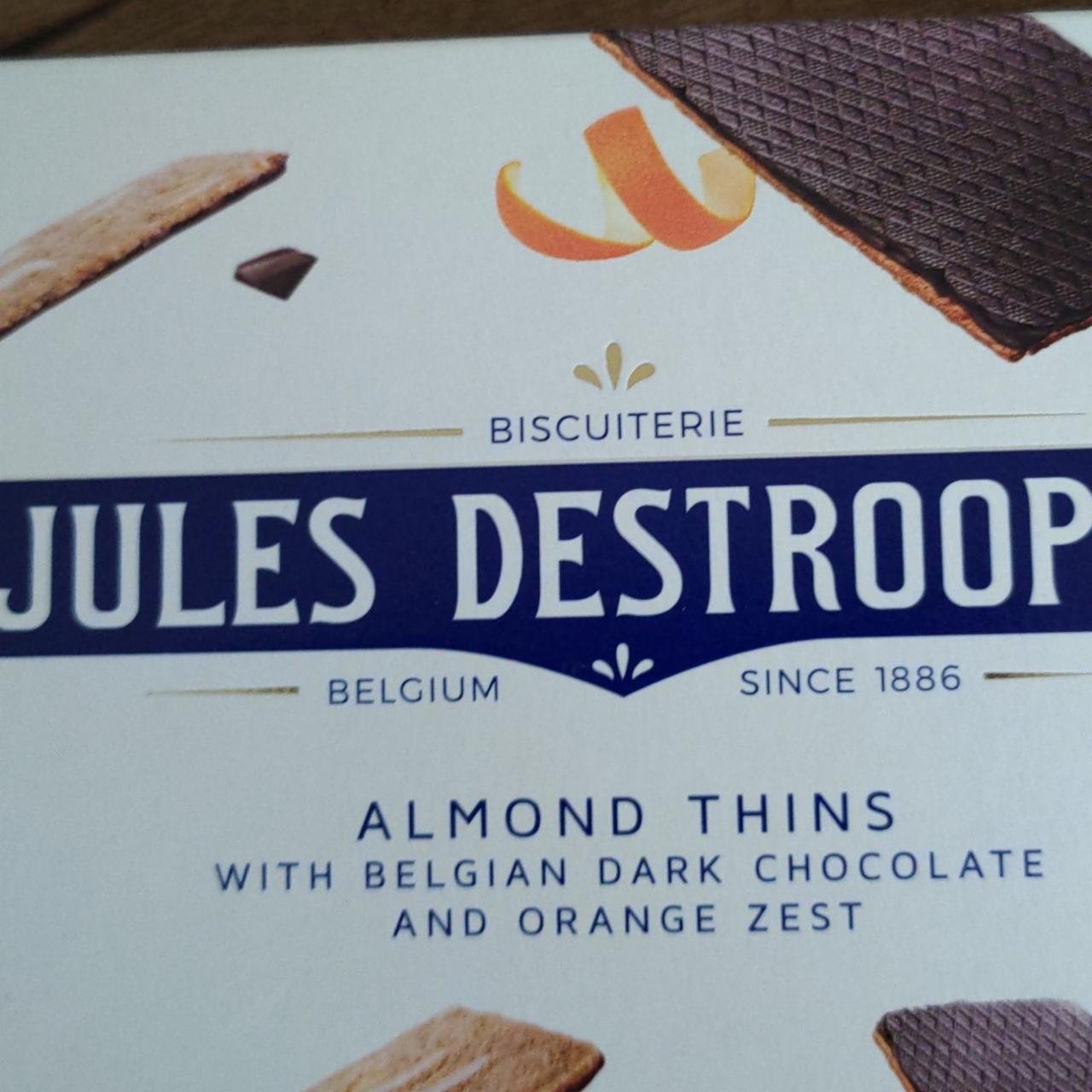 Fotografie - Almond Thins with Belgian Black Chocolate and Orange Zest Jules Destrooper