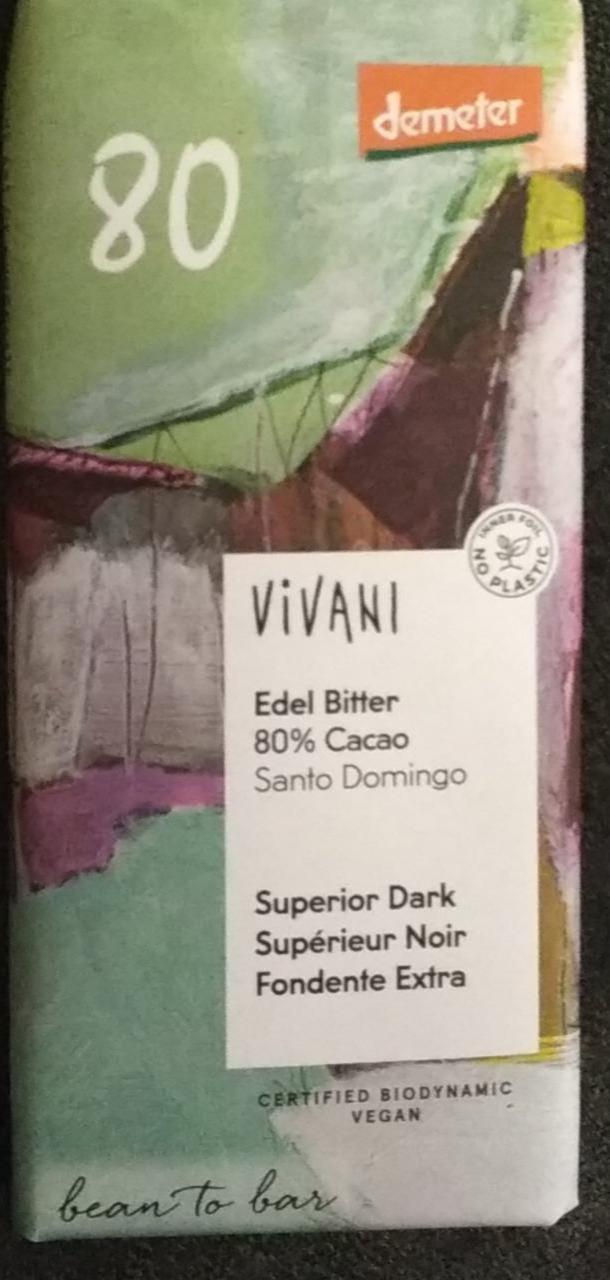 Fotografie - Edel bitter 80% cacao Vivani