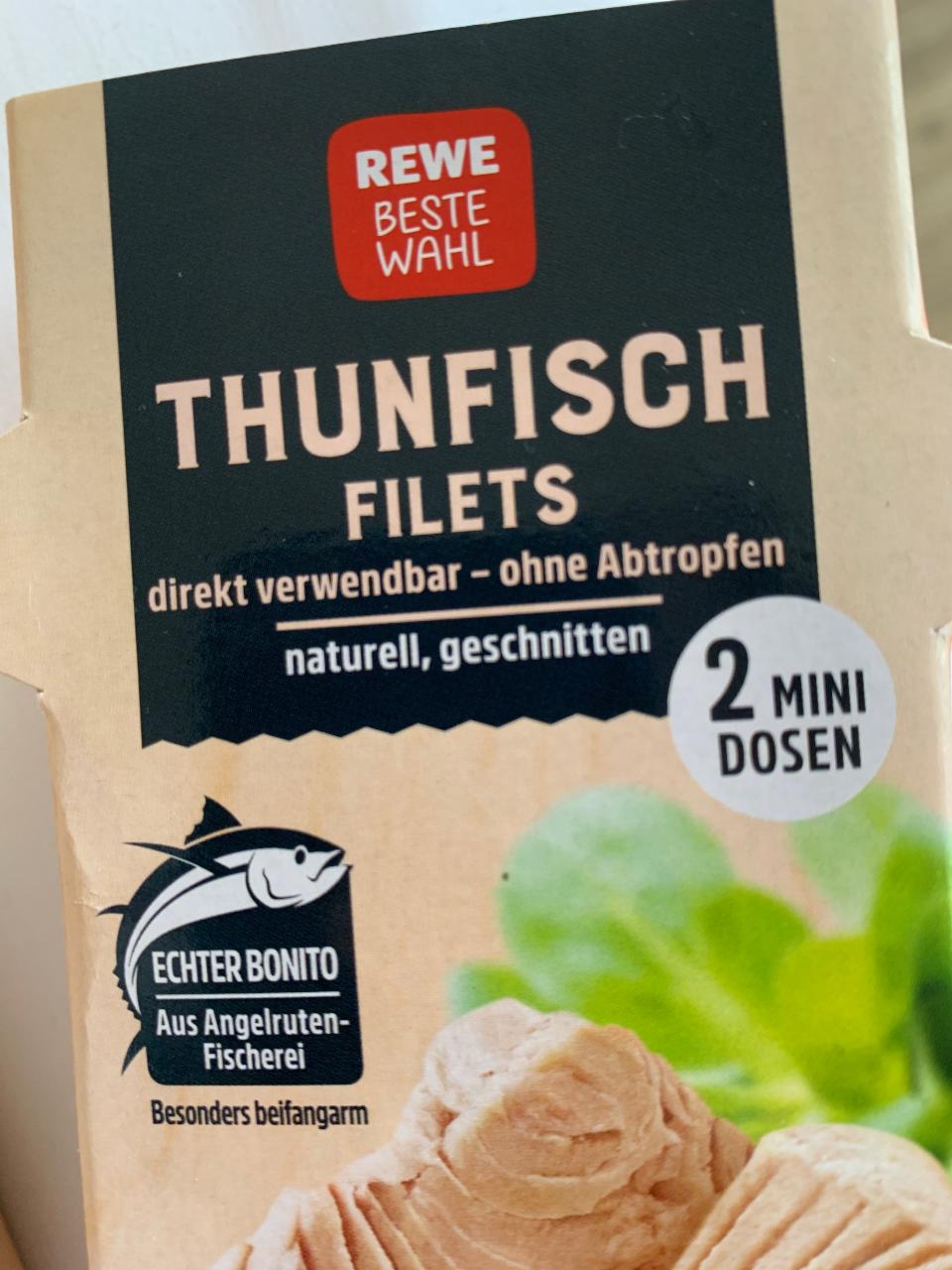 Fotografie - Thunfisch Filets Rewe beste wahl