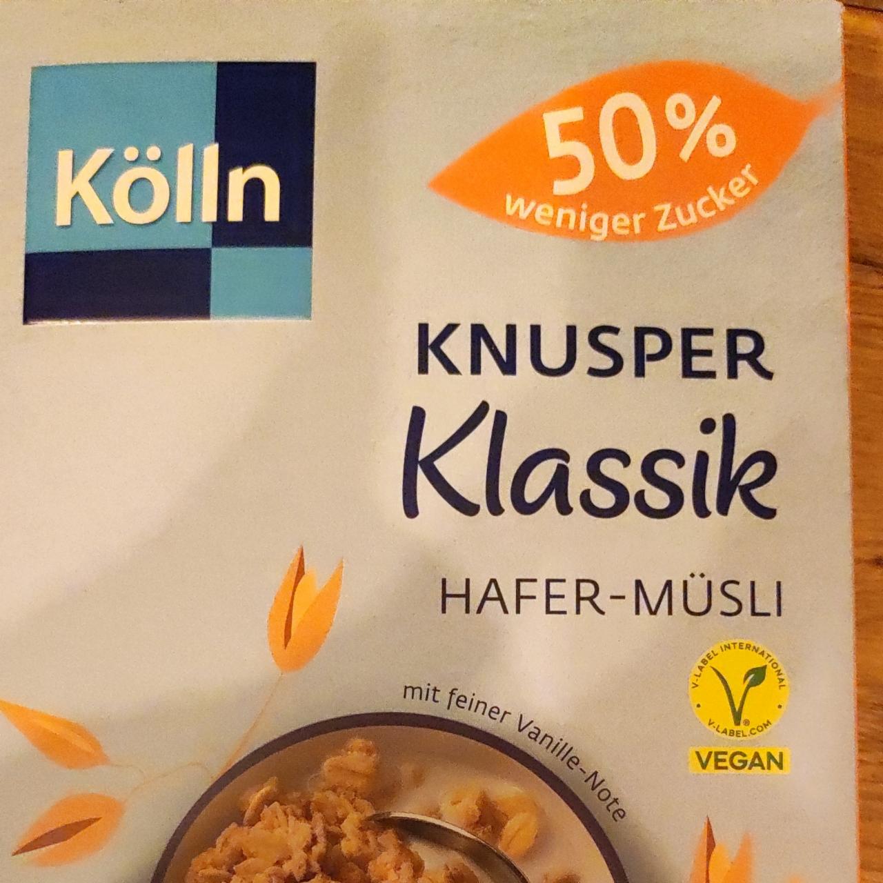Fotografie - Knusper Klassik Hafer-Müsli 50% weniger zucker Kölln