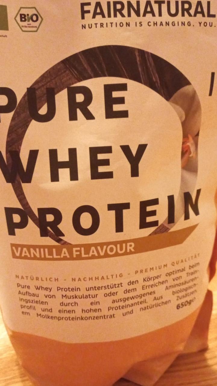 Fotografie - Bio Pure Whey Protein Vanilla Flavour Fairnatural
