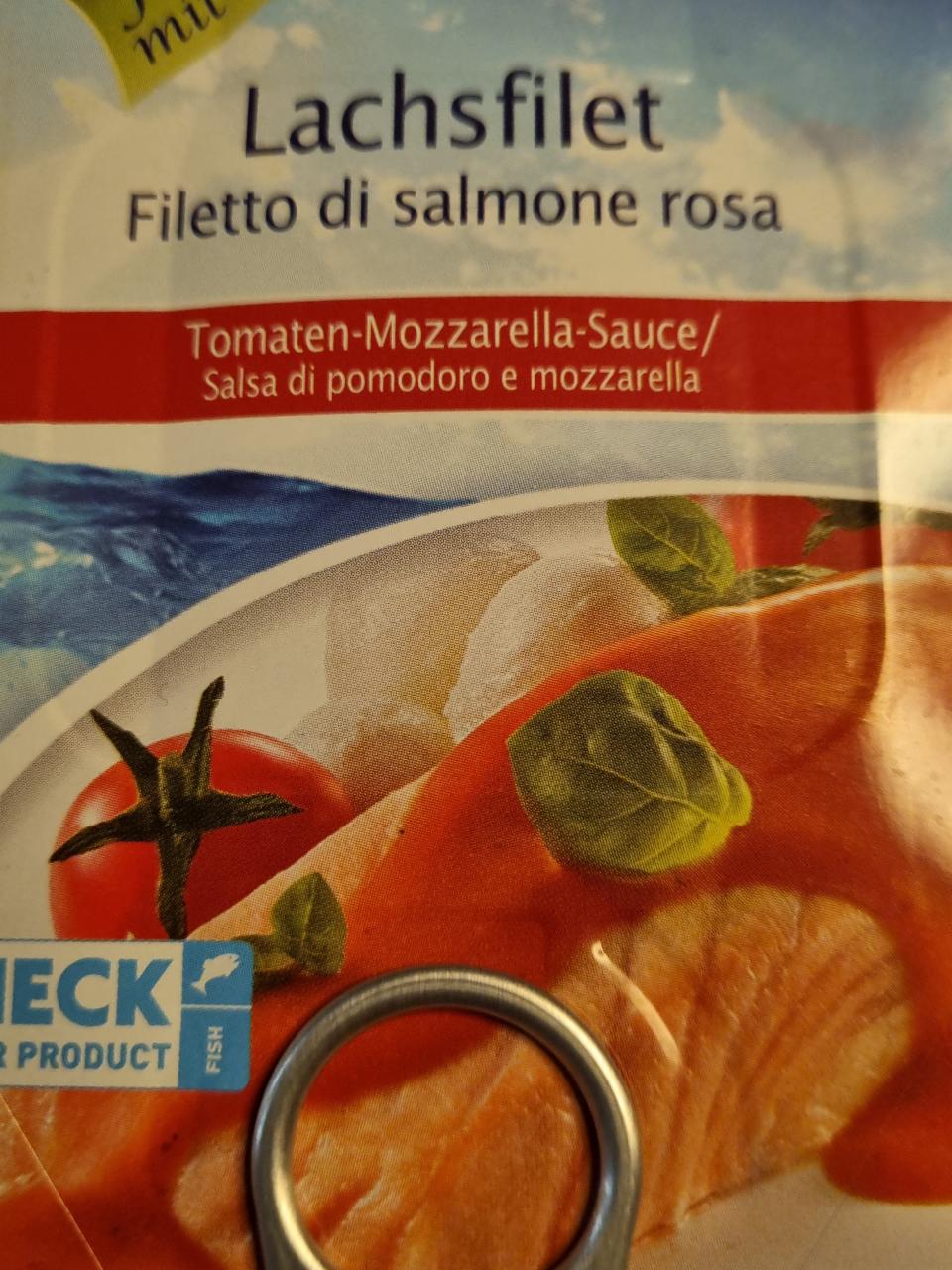 Fotografie - Lachsfilet Tomaten-Mozzarella-Sauce