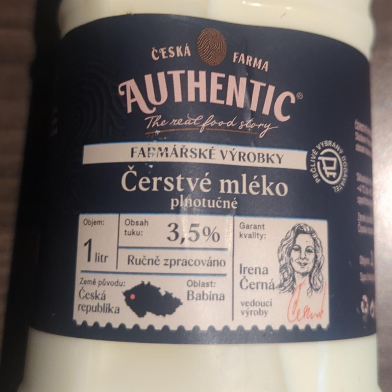 Fotografie - Čerstvé mléko plnotučné 3,5% Authentic