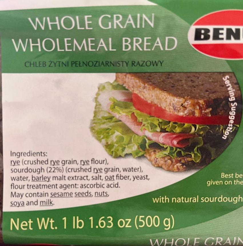 Fotografie - Whole grain wholemeal bread Benus