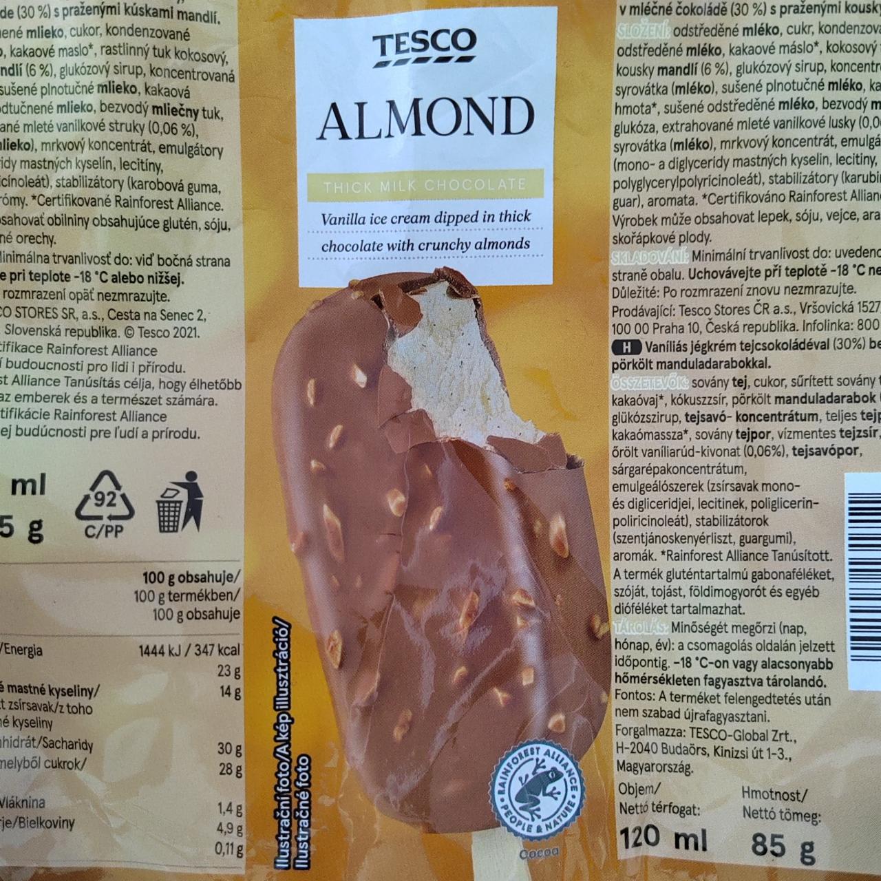 Fotografie - Almond thick milk chocolate Tesco