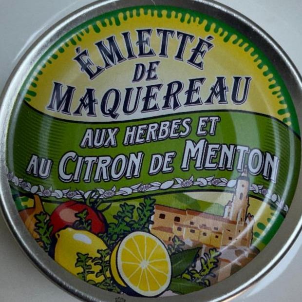 Fotografie - Aux herbes et au citron de menton Émietté de maquereau