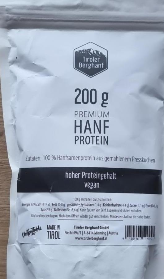 Fotografie - Premium Hanf Protein Tiroler Berghanf