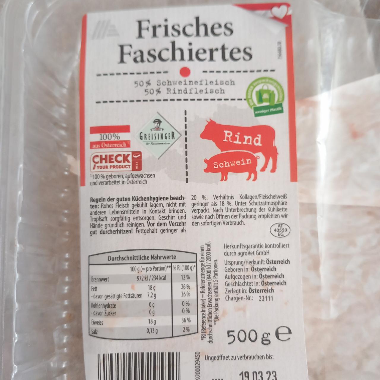 Fotografie - Frisches Faschiertes 50% Rind / 50 % Schwein CHECK
