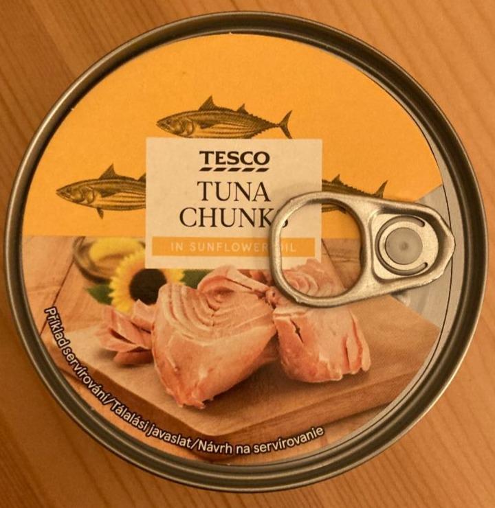 Fotografie - Tuna chunks in sunflower oil Tesco